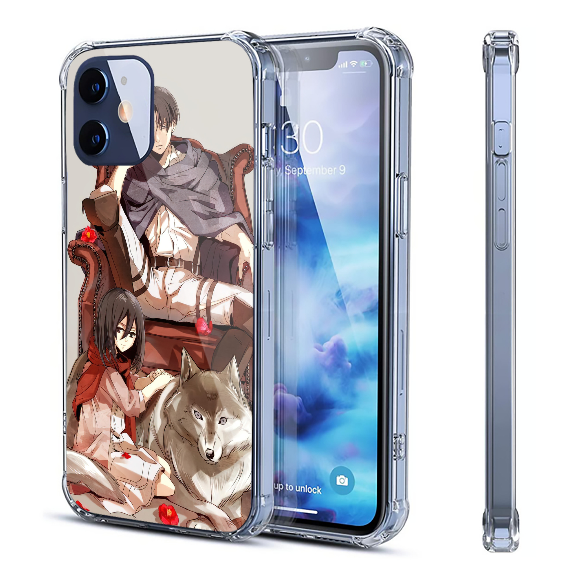 （画像用） 進撃の巨人 Attack on Titan 【iPhone 12シリーズ対応】透明スマホケース（クリアソフトケース）
